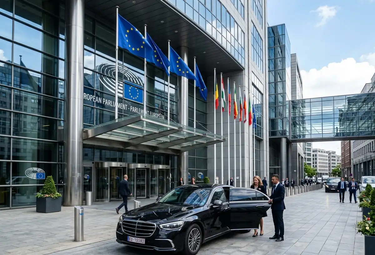 Chauffeur service at European Commission Berlaymont building